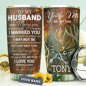 Deer Married Personalized Stainless Steel Tumbler 20Oz - Thegiftio UK
