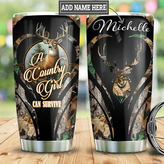 Deer Personalized Stainless Steel Tumbler 20Oz - Thegiftio UK