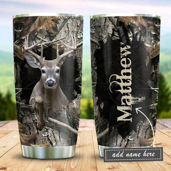 Deer Personalized Stainless Steel Tumbler 20Oz - Thegiftio UK
