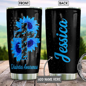 Diabetes Awareness Personalized Stainless Steel Tumbler 20Oz - Thegiftio UK