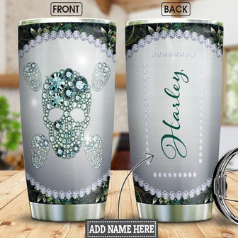 Diamond Skull Personalized Stainless Steel Tumbler 20Oz - Thegiftio UK
