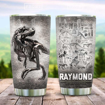 Dinosaur Fossils Personalized Stainless Steel Tumbler 20Oz - Thegiftio UK