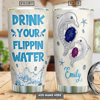 Dolphin Jewelry Style Personalized Stainless Steel Tumbler 20Oz - Thegiftio UK