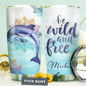 Dolphin Mandala Personalized Stainless Steel Tumbler 20Oz - Thegiftio UK