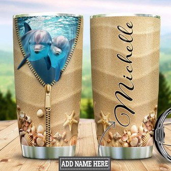 Dolphin Personalized Stainless Steel Tumbler 20Oz - Thegiftio UK