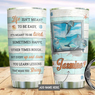 Dolphin Personalized Stainless Steel Tumbler 20Oz - Thegiftio UK