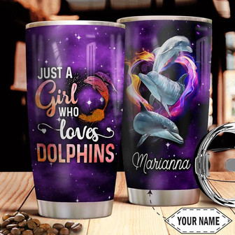 Dolphin Personalized Stainless Steel Tumbler 20Oz - Thegiftio UK