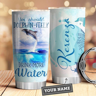 Dolphin Personalized Stainless Steel Tumbler 20Oz - Thegiftio UK