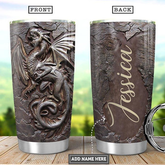 Dragon Personalized Stainless Steel Tumbler 20Oz - Thegiftio UK