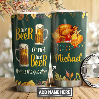 Drinksgiving Beer Personalized Stainless Steel Tumbler 20Oz - Thegiftio UK