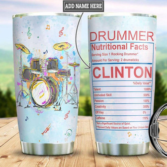 Drummer Facts Personalized Stainless Steel Tumbler 20Oz - Thegiftio UK