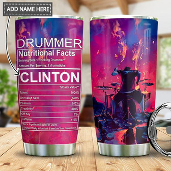 Drummer Personalized Stainless Steel Tumbler 20Oz - Thegiftio UK