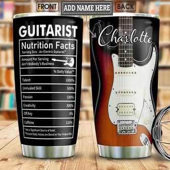 Electric Guitar Fact Personalized Stainless Steel Tumbler 20Oz - Thegiftio