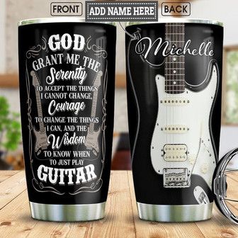 Electric Guitar Personalized Stainless Steel Tumbler 20Oz - Thegiftio