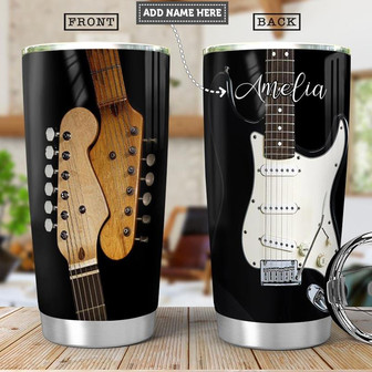 Electric Guitar Personalized Stainless Steel Tumbler 20Oz - Thegiftio