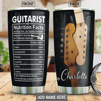 Electric Guitar Personalized Stainless Steel Tumbler 20Oz - Thegiftio