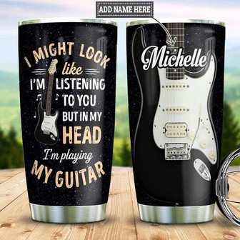 Electric Guitar Personalized Stainless Steel Tumbler 20Oz - Thegiftio