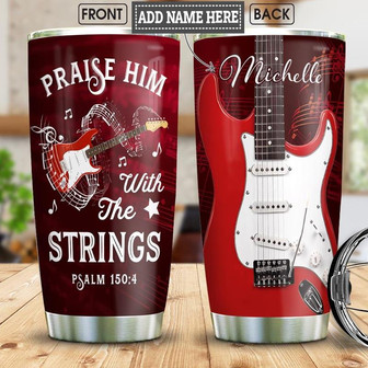 Electric Guitar Personalized Stainless Steel Tumbler 20Oz - Thegiftio