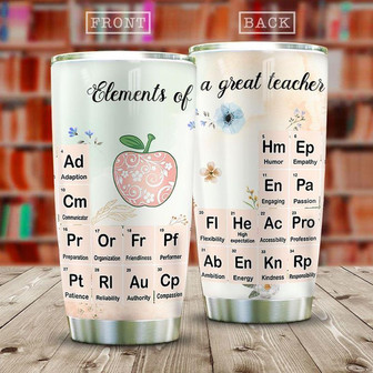 Elements Of A Great Teacher Stainless Steel Tumbler 20Oz - Thegiftio UK