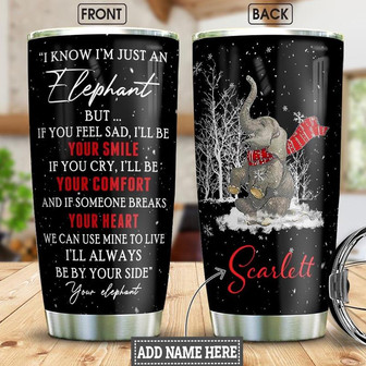 Elephant Personalized Stainless Steel Tumbler 20Oz - Thegiftio UK