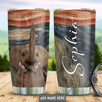 Elephant Personalized Stainless Steel Tumbler 20Oz - Thegiftio UK
