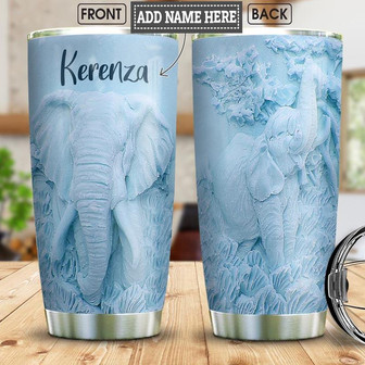 Elephant Personalized Stainless Steel Tumbler 20Oz - Thegiftio UK