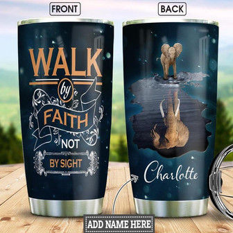 Elephant Personalized Stainless Steel Tumbler 20Oz - Thegiftio UK