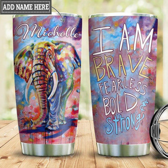Elephant Personalized Stainless Steel Tumbler 20Oz - Thegiftio UK
