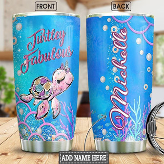 Fabulous Turtle Personalized Stainless Steel Tumbler 20Oz - Thegiftio UK