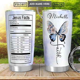Faith Fact Personalized Stainless Steel Tumbler 20Oz - Thegiftio UK