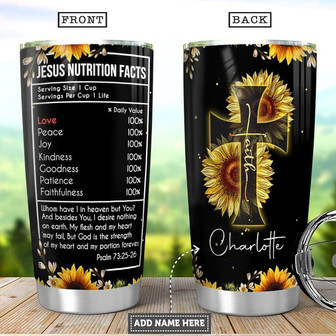 Faith Fact Personalized Stainless Steel Tumbler 20Oz - Thegiftio UK