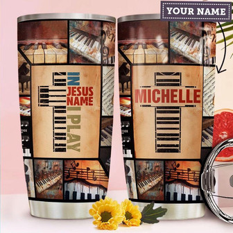 Faith Piano Personalized Stainless Steel Tumbler 20Oz - Thegiftio UK