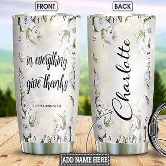 Faith Thanks Personalized Stainless Steel Tumbler 20Oz - Thegiftio UK