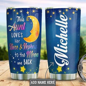 Family Moon Personalized Stainless Steel Tumbler 20Oz - Thegiftio UK