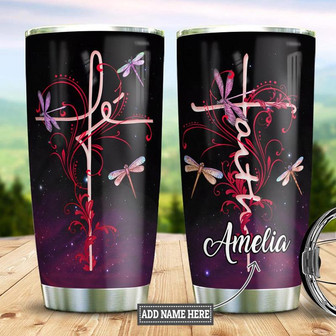 Fe Faith Cross Personalized Stainless Steel Tumbler 20Oz - Thegiftio UK