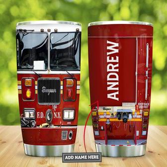 Fire Truck Head Personalized Stainless Steel Tumbler 20Oz - Thegiftio UK
