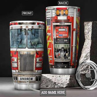 Fire Truck Personalized Stainless Steel Tumbler 20Oz - Thegiftio UK