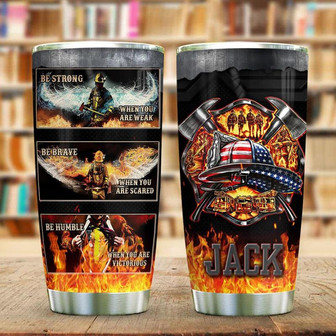 Firefighter Angels Personalized Stainless Steel Tumbler 20Oz - Thegiftio UK