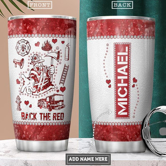 Firefighter Jewelry Style Personalized Stainless Steel Tumbler 20Oz - Thegiftio UK