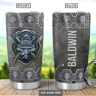 Firefighter Metal Personalized Stainless Steel Tumbler 20Oz - Thegiftio UK