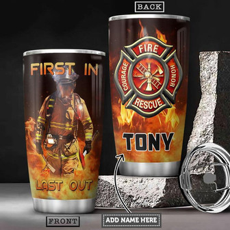 Firefighter Personalized Stainless Steel Tumbler 20Oz - Thegiftio UK
