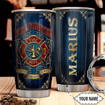 Firefighter Personalized Stainless Steel Tumbler 20Oz - Thegiftio UK