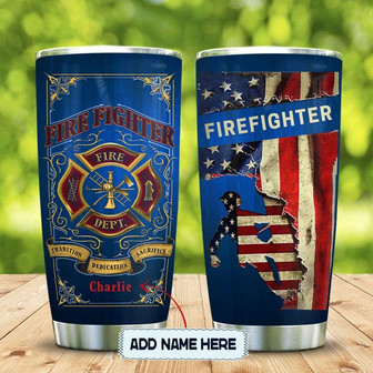 Firefighter Personalized Stainless Steel Tumbler 20Oz - Thegiftio UK