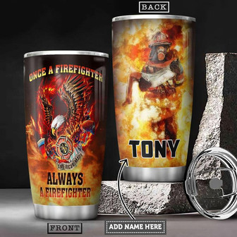 Firefighter Personalized Stainless Steel Tumbler 20Oz - Thegiftio UK