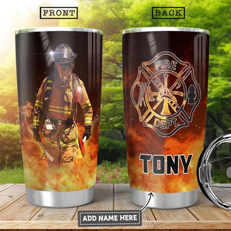 Firefighter Personalized Stainless Steel Tumbler 20Oz - Thegiftio UK
