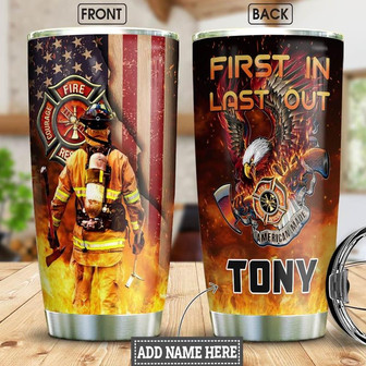 Firefighter Personalized Stainless Steel Tumbler 20Oz - Thegiftio UK