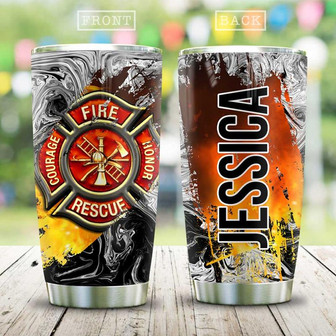 Firefighter Symbol Personalized Stainless Steel Tumbler 20Oz - Thegiftio UK