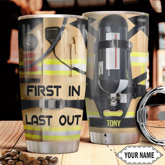 Firefighter Uniform Personalized Stainless Steel Tumbler 20Oz - Thegiftio UK