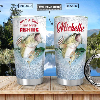 Fishing Personalized Stainless Steel Tumbler 20Oz - Thegiftio UK