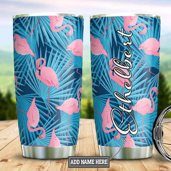 Flamingo Personalized Stainless Steel Tumbler 20Oz - Thegiftio